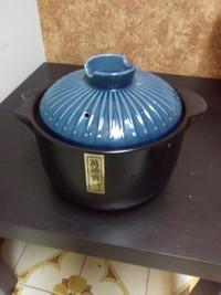 Blue Cover Clay pot Heat Resistant Fine Porcelain 3L