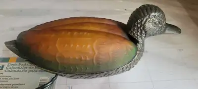 Glass & Metal Duck Lamp, View more