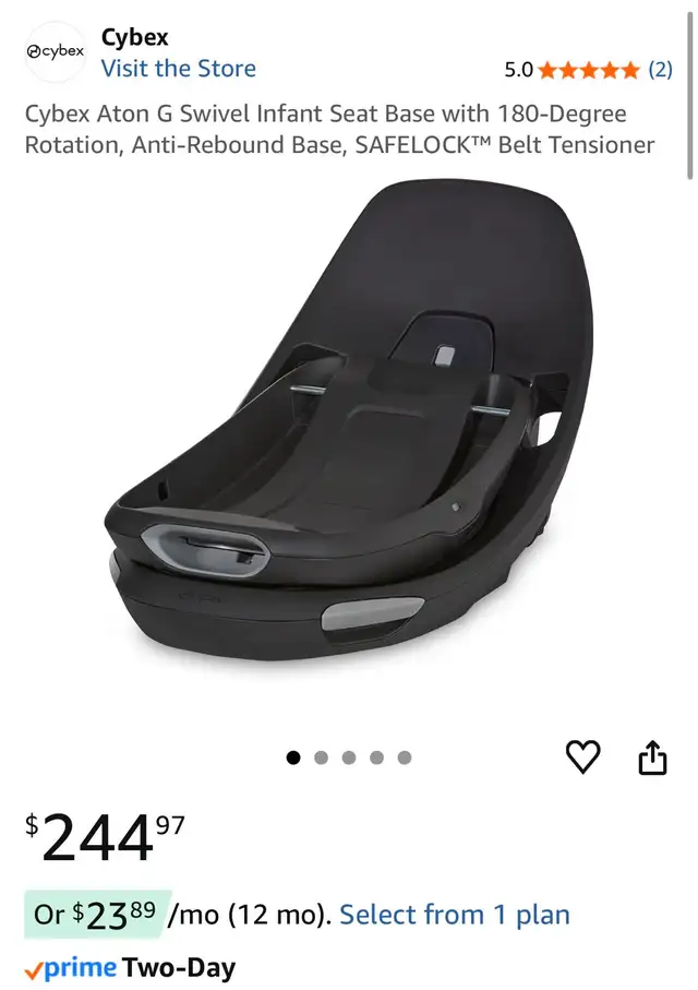 Cybex Aton G Swivel Infant Seat Base in Strollers, Carriers & Car Seats in Gatineau - Image 2