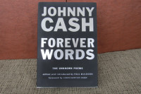 Johnny Cash Forever Words Unknown Poems Hardcover Book