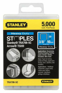 agrafes, Stanley T-50 staples 1/4, 5/16, 3/8, 1/2 = 5000