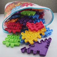 Little Tikes Waffle Blocks 60 Piece 3.5x3.5in Building Set & bag