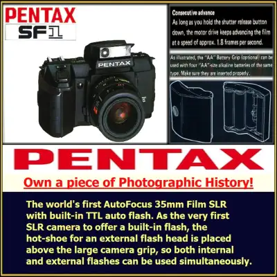 Please read the whole Ad for unpictured items. 1) Own a piece of Photographic History! The world's f...