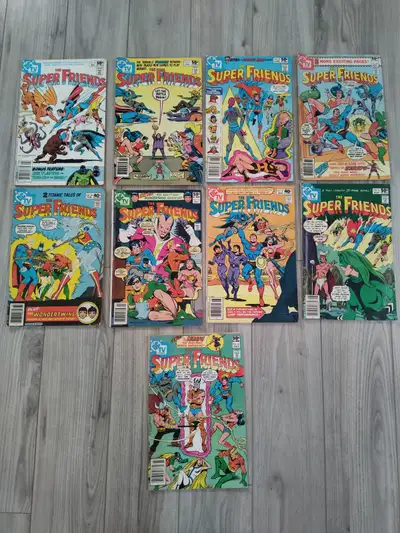 I have 6 antique DC Super friends comics for sale. All from 1980 and 81. Still in passable condition...