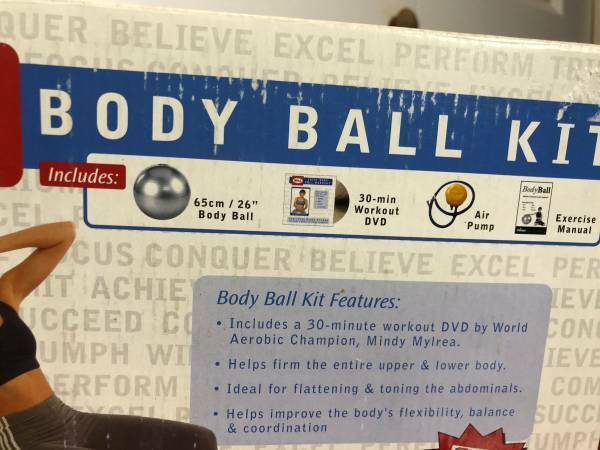 BODY BALL KIT W/ DVD WORKOUT in Exercise Equipment in Burnaby/New Westminster - Image 3