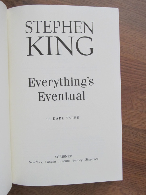 EVERYTHING'S EVENTUAL by Stephen King - 2002 1st Ed in Fiction in City of Halifax - Image 2