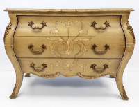 Lilian August  French Provincial Style Bombe Commode Chest