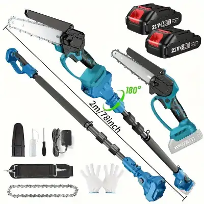 2-in-1 Cordless Pole Saw - Band Saws - 6-inch Brushed Chain, View more