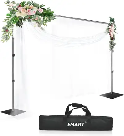 Rent this Sturdy Heavy Duty adjustable Backdrop Stand for your next event. Can rent alongside 2 sele...