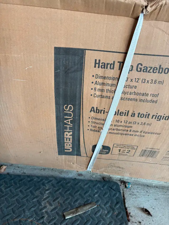 Brand New in box (unopened) UberHaus 10 x 12 x8ft hardtop gazebo63351295641345123
