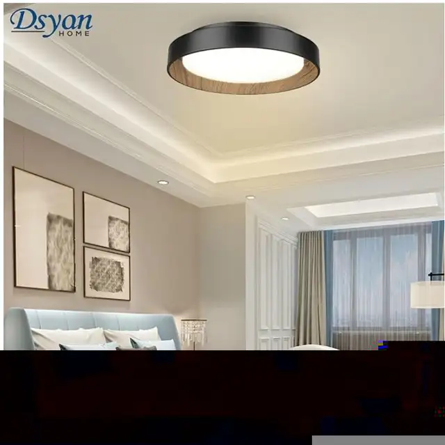 Dsyan HOME Wood style ceiling mount Fixture 13" Round NEW $55 in Indoor Lighting & Fans in Brantford - Image 6