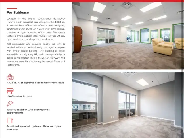 Richmond Ironwood second floor office for rent 62864374883971122