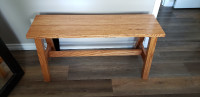 Solid Oak Bench,