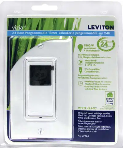 Interrupteur - Minuterie d'intérieur 24 heures programmable Levi, View more