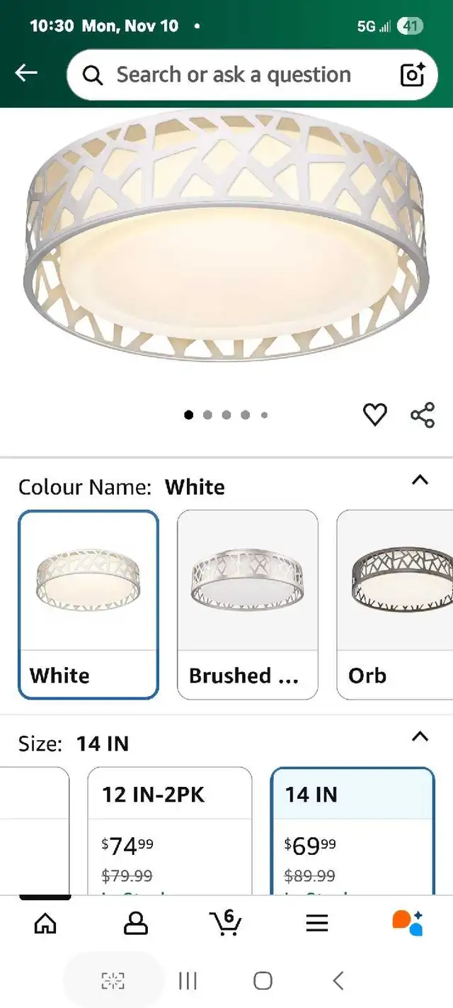 LED Flush Mount Ceiling Light, 14 Inch Dimmable Round Lighting  in Indoor Lighting & Fans in Markham / York Region - Image 7