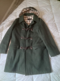 Vintage Womens Hooded Wool Coat - High Quality - Made in Canada!