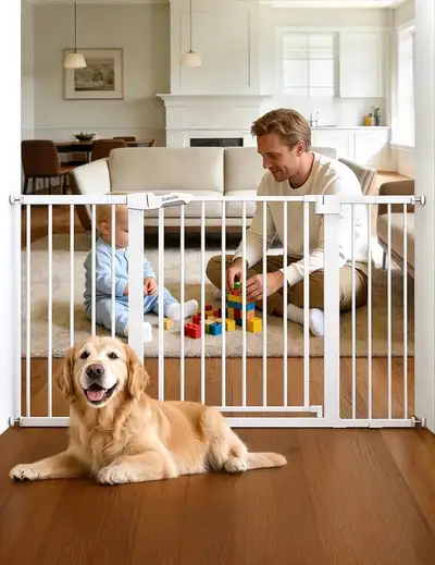 Babelio Extra Wide Walk Thru Child Safety Gate, 29"-48"W - GREY, View more