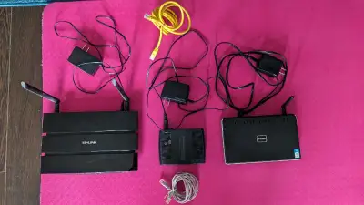 DSL modem and 2 Routers, View more