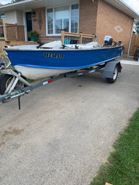 14 foot aluminum StarCraft boat with 30hp Johnson 