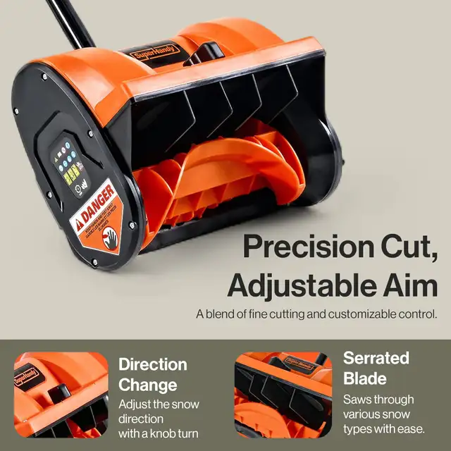⭐New⭐ SuperHandy 12" Electric Snow Thrower 120V Corded in Snowblowers in Markham / York Region - Image 7