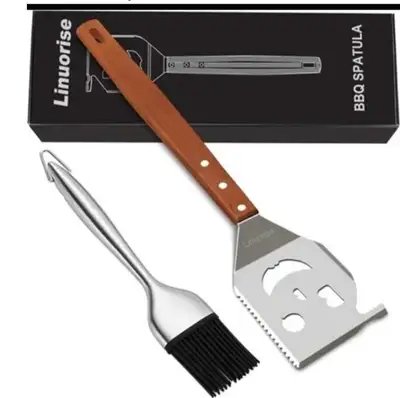 New Linuorise 5 in 1 Barbecue Spatula and Baster Grilling Set, View more