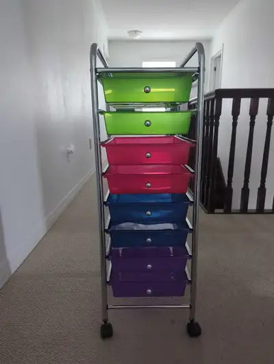 Rainbow Rolling Storage Cart - Great Condition, View more