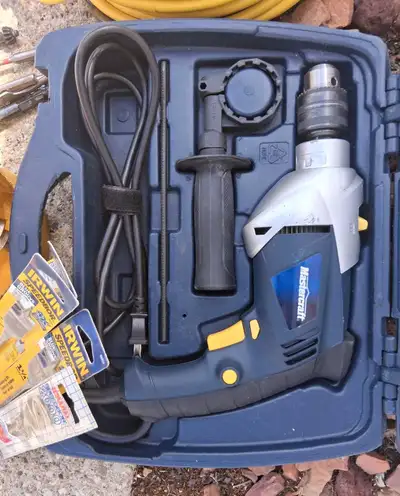 Hammer Drill, Bits and Power cord, View more