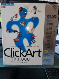 Broderbund ClickArt software 300,000 images cd reference