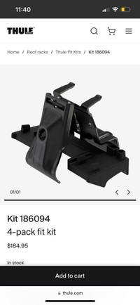 Thule Kit 1860944-pack fit kit