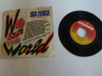 DISQUE 45 TOURS VINTAGE WE ARE THE WORLD 1985