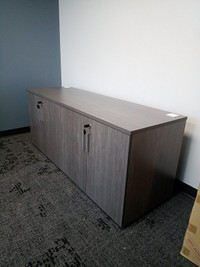 Grey Office Storage Cabinet Credenza