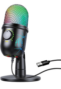New Gaming Microphone, USB PC Mic for Streaming, Podcasts, Recor