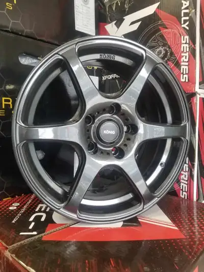 New New KONIG Tandem 16 X 7.5 +40 5 X 114.3 CB73.1 Gloss Graphite $ 1000 plus hst per set of 4 rims...