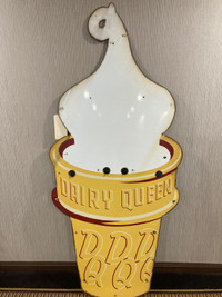 Rare Antique Dairy Queen Porcelain Sign 