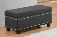 07-022 Storage Bench with Nail Studs in Choice of Colors