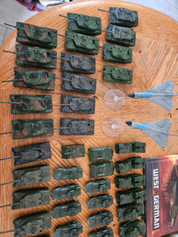Team Yankee West German and Canadian armies with books and dice 