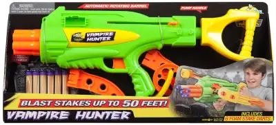 NEW Buzz Bee VAMPIRE HUNTER Blaster Gun Wooden Stake Darts nerf, View more