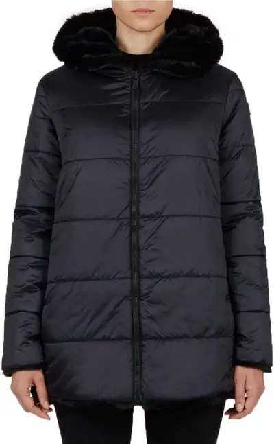 SAVE THE DUCK Fury Faux Fur Midi Reversible Coat With Hood Women, View more