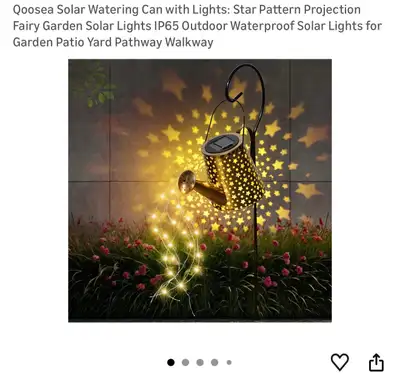 Solar Watering Can with Lights, View more