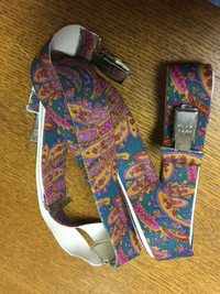 Vintage Brevette SGDG French Silver Clips Elastic Suspenders