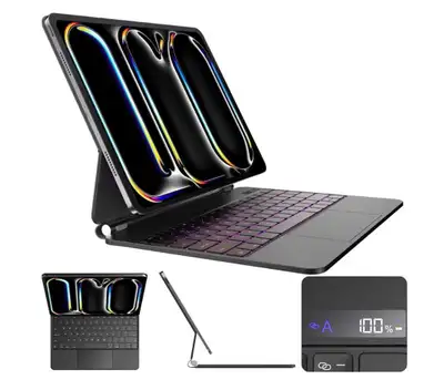 CSZZACMEfor iPad Pro 13 inch M5 2025 & M4 2024 case with Keyboard, Magnetic Attach,Multi-Gesture Tra...