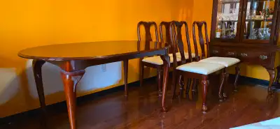 Set of table, 4 chairs and curio / credenza, View more
