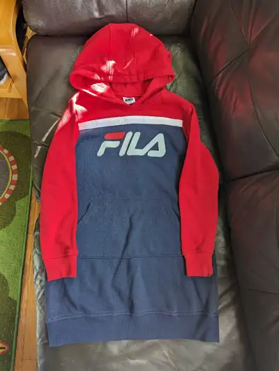 GUC FILA Girls long pullover hoodie sweater dress size M 7/8, View more
