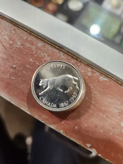 25 Cents canadian Silver 1967 I have 20 coins 5 dollars each and no negotiations Thanks