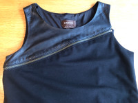 Danier Dress - Leather/Fabric Zipper XS