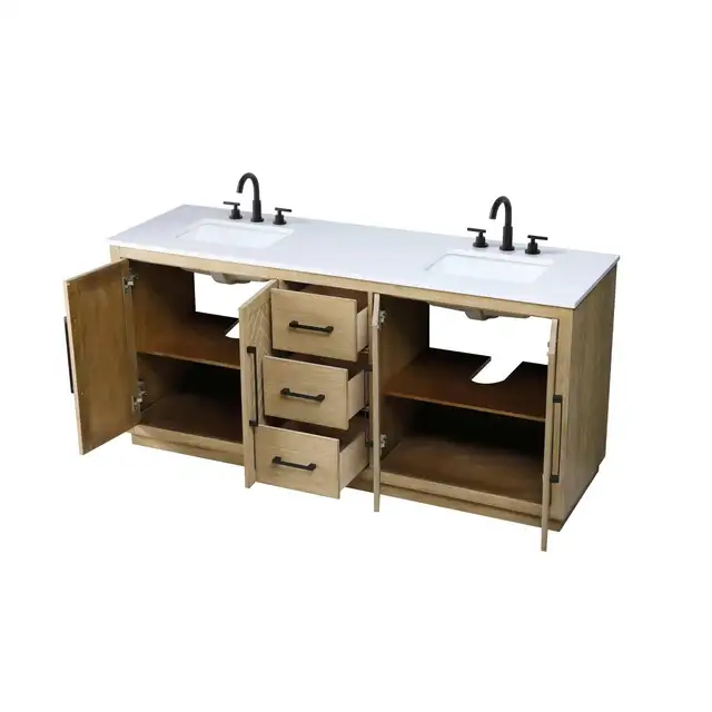 72” Double Bathroom Vanity Sink Cabinet Marble Top - Brand New in Cabinets & Countertops in Oakville / Halton Region - Image 4