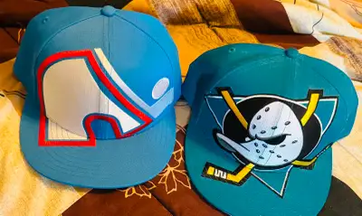 Mitchell Ness Anaheim Ducks and Quebec Nordiques "XL Logo" Hats, View more