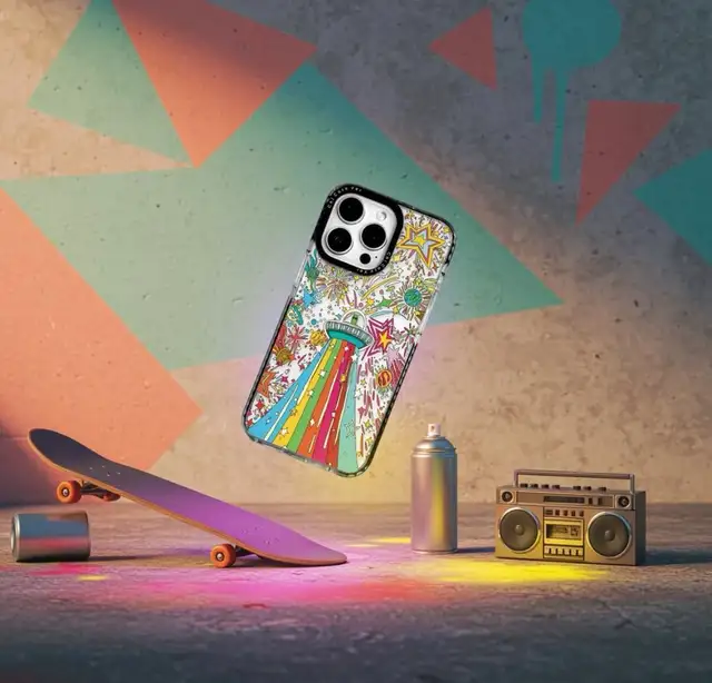 iPhone 14 Case, Psychedelic UFO Fireworks Pattern in Cell Phone Accessories in Hamilton - Image 4