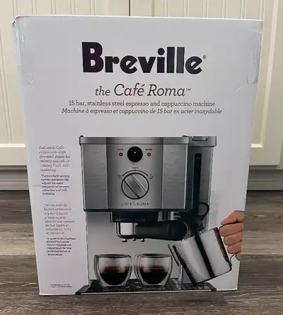 BREVILLE ESPRESSO/CAPPUCINO MAKER, NEW IN BOX, View more