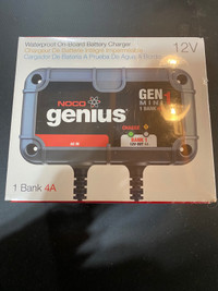 Noco Genius 12V onboard waterproof battery charger. New!